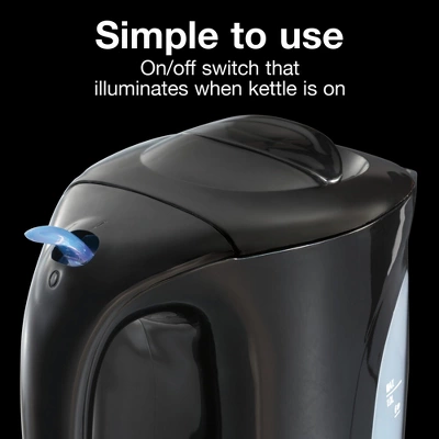 Proctor Silex 1 Liter Kettle Black K2071G: Electric Water & Tea Kettle, 1000W, Plastic Handle & Lid, Hand Wash, 1-Year Warranty 7 Proctor Silex 1 Liter Kettle Black K2071G: Electric Water & Tea Kettle, 1000W, Plastic Handle & Lid, Hand Wash, 1-Year Warranty - Image 5