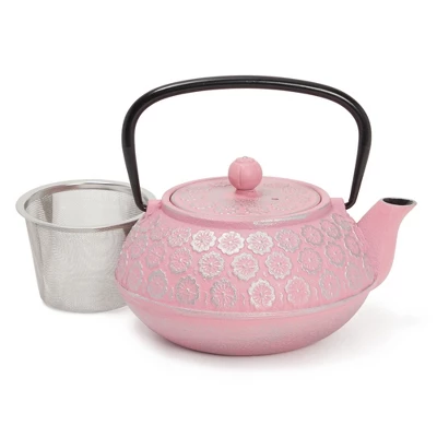 Juvale Cast Iron Floral Teapot Kettle With Stainless Steel Infuser Set, Japanese Tea Pot For Kitchen Pantry, 34 Oz 11 Juvale Cast Iron Floral Teapot Kettle With Stainless Steel Infuser Set, Japanese Tea Pot For Kitchen Pantry, 34 Oz - Image 9