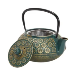 Juvale Cast Iron Floral Teapot Kettle With Stainless Steel Infuser Set, Japanese Tea Pot For Kitchen Pantry, 34 Oz 18 Juvale Cast Iron Floral Teapot Kettle With Stainless Steel Infuser Set, Japanese Tea Pot For Kitchen Pantry, 34 Oz -Household Kettle Shop GUEST 5b8467a0 b5b6 4576 9274 85b152286bc7