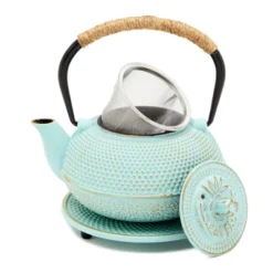 Juvale Cast Iron Teapot With Infuser - Japanese Tea Kettle, Loose Leaf Tetsubin With Trivet (Green, 3 Pcs, Holds 18 Oz,500 Ml) 17 Juvale Cast Iron Teapot With Infuser - Japanese Tea Kettle, Loose Leaf Tetsubin With Trivet (Green, 3 Pcs, Holds 18 Oz,500 Ml) -Household Kettle Shop GUEST 5cc16e66 8f6a 4d7e b84d fe3ec9b1e64a