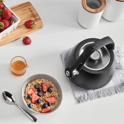 Cuisinart 2qt Stainless Steel Stovetop Kettle Matte Black CKS-25MBK: Whistling Tea Kettle, Large Handle, Flip-Up Spout 6 Cuisinart 2qt Stainless Steel Stovetop Kettle Matte Black CKS-25MBK: Whistling Tea Kettle, Large Handle, Flip-Up Spout - Image 4