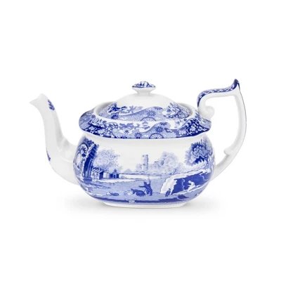 Spode Blue Italian Teapot With Infuser - 40 Oz Countryside-Inspired Ceramic Teaware For Afternoon Tea, Earthenware Brunch Tableware 10 Spode Blue Italian Teapot With Infuser - 40 Oz Countryside-Inspired Ceramic Teaware For Afternoon Tea, Earthenware Brunch Tableware - Image 8