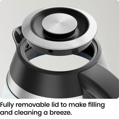 Chefman Rapid-Boil 1.8L Electric Kettle W/ Removable Lid And LED Indicator Lights - Black 7 Chefman Rapid-Boil 1.8L Electric Kettle W/ Removable Lid And LED Indicator Lights - Black - Image 5