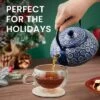 Juvale Japanese Cast Iron Teapot With Infuser For Loose Leaf And Tea Bags, Kettle Includes Handle And Lid (Blue, 34oz) -Household Kettle Shop GUEST 6167c413 4ab3 42df ba33 63f11529bf37