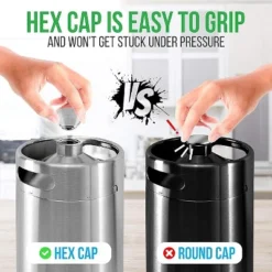 NutriChef 128 Oz. Homebrew Double Wall Mini Keg Beer Dispenser With CO2 Regulator PKBRTP299 -Household Kettle Shop GUEST 62031180 ee35 4f23 b0d9 d4c9eadb5234