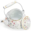 Itopfox Vintage Floral Enamel Tea Kettle With Porcelain Handle For Stovetop, Home Kitchen, Camping, Perfect Gift For Housewarming, Wedding -Household Kettle Shop GUEST 6462147c ff34 43f0 90d1 4110bf8d12d6