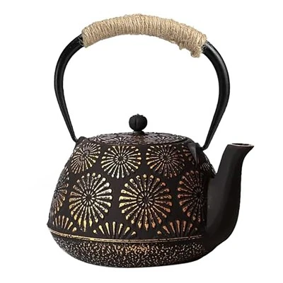 Itopfox Japanese Cast Iron Teapot, Enamel-Coated Stovetop Kettle With Stainless Steel Infuser & Heat-Resistant Handle, Traditional Iron Pot 8 Itopfox Japanese Cast Iron Teapot, Enamel-Coated Stovetop Kettle With Stainless Steel Infuser & Heat-Resistant Handle, Traditional Iron Pot - Image 6