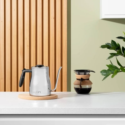Bodum Bistro 34oz Stovetop Gooseneck Kettle - Stainless Steel: Best Tea & Pour Over Kettle, Ergonomic Handle, Hand Wash 6 Bodum Bistro 34oz Stovetop Gooseneck Kettle - Stainless Steel: Best Tea & Pour Over Kettle, Ergonomic Handle, Hand Wash - Image 4