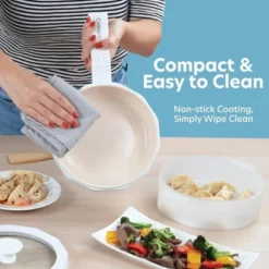 Multi Function Hot Pot Cooker 1.5L- Electric 3 In 1 Nonstick Machine Acts As Ricer Cooker, Dumpling Steamer Or Stir Fry Maker- Mini Portable For Rapid -Household Kettle Shop GUEST 67f5f229 b37c 4120 bfd9 d61a90ad2f23