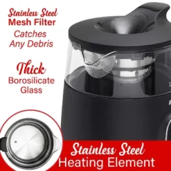 Brentwood 1,100-Watt 1.7-L Cordless Digital Glass Electric Kettle With Tea Infuser -Household Kettle Shop GUEST 69c0cff9 6164 49b5 866d 55aa6972b315