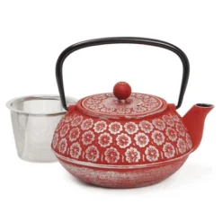 Juvale Cast Iron Floral Teapot Kettle With Stainless Steel Infuser Set, Japanese Tea Pot For Kitchen Pantry, 34 Oz 24 Juvale Cast Iron Floral Teapot Kettle With Stainless Steel Infuser Set, Japanese Tea Pot For Kitchen Pantry, 34 Oz -Household Kettle Shop GUEST 6a6e96ad a880 4ca0 a8a3 b8ddee190394
