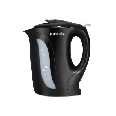 Proctor Silex 1 Liter Kettle Black K2071G: Electric Water & Tea Kettle, 1000W, Plastic Handle & Lid, Hand Wash, 1-Year Warranty 10 Proctor Silex 1 Liter Kettle Black K2071G: Electric Water & Tea Kettle, 1000W, Plastic Handle & Lid, Hand Wash, 1-Year Warranty - Image 8