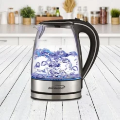 Brentwood 1.7L Tempered Glass Tea Kettle In Black