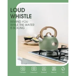 Itopfox Stovetop Whistling Tea Kettle, 2.1 Quart Stainless Steel Teapot With Heat-Resistant Handle, Compatible With All Stoves 12 Itopfox Stovetop Whistling Tea Kettle, 2.1 Quart Stainless Steel Teapot With Heat-Resistant Handle, Compatible With All Stoves -Household Kettle Shop GUEST 70e1dc1d eb50 4711 85c4 962f8eaacfdd
