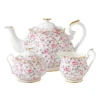 Rose Confetti Teapot, Sugar, Cream, 3 Piece Set -Household Kettle Shop GUEST 71311db2 75ce 4b30 837b 07738349b3ce