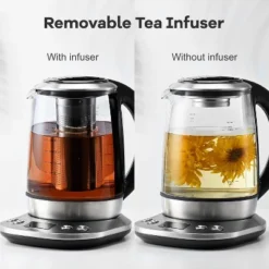 Mecity Electric Tea Kettle - 1.7L Glass, Temp Control, Preset Programs, Removable Infuser, 1200W 13 Mecity Electric Tea Kettle - 1.7L Glass, Temp Control, Preset Programs, Removable Infuser, 1200W -Household Kettle Shop GUEST 71fd4688 3685 4f5a 9774 364255c6f5ac