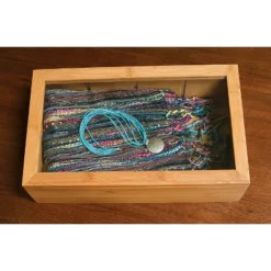 Bamboo 8-Compartment Tea Box With Acrylic And Bamboo Lid - Lipper International -Household Kettle Shop GUEST 72d493c3 f54f 409b 846a f57a5d5ab7e9