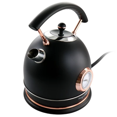 MegaChef 1.8 Liter Half Circle Electric Tea Kettle With Thermostat In Matte Black 4 MegaChef 1.8 Liter Half Circle Electric Tea Kettle With Thermostat In Matte Black - Image 2