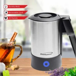 Brentwood 20 Ounce Stainless Steel Electric Travel Kettle