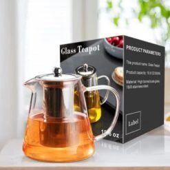 Itopfox Glass Teapot Stovetop Safe, Borosilicate Clear Tea Kettle With Removable Stainless Steel Infuser, Ideal For Loose Leaf And Blooming Tea 12 Itopfox Glass Teapot Stovetop Safe, Borosilicate Clear Tea Kettle With Removable Stainless Steel Infuser, Ideal For Loose Leaf And Blooming Tea -Household Kettle Shop GUEST 75e64056 809d 49e5 9559 5232e3918a49