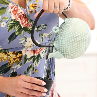 Frieling JA "Dim", Cast Iron Teapot, 34 Fl. Oz., Mint/Gold 3 Frieling JA "Dim", Cast Iron Teapot, 34 Fl. Oz., Mint/Gold