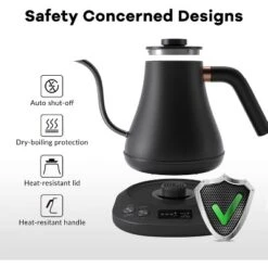 Mecity Electric Gooseneck Kettle - 0.8L, 1200W, LCD Display, ±1°C Control, Auto Shut-Off, Keep Warm, For Coffee/Tea -Household Kettle Shop GUEST 7bfc3c84 bed9 4cfd 8e4d 625e40294d49
