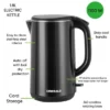 Emerald 1.8L Black Electric Kettle, 1100W, Auto Shut-Off, Fast-Boil Design 2 Emerald 1.8L Black Electric Kettle, 1100W, Auto Shut-Off, Fast-Boil Design -Household Kettle Shop GUEST 7c51cf90 0534 40e0 8294 3829b0f3d98d