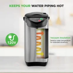 NutriChef 5 Qt Stainless Steel Electric Water Boiler & Warmer, PKWK63 -Household Kettle Shop GUEST 7d66cced 5d84 4f64 a477 d7d742d3140c