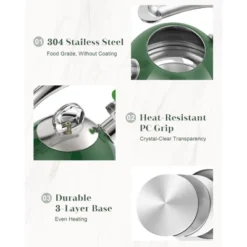 Itopfox Harriet Tea Kettle Stovetop, 2.5 Quart Whistling Stainless Steel Tea Pot With 3-Layer Base Unique Ergonomic Handle, Includes Pot Holder & Mat 12 Itopfox Harriet Tea Kettle Stovetop, 2.5 Quart Whistling Stainless Steel Tea Pot With 3-Layer Base Unique Ergonomic Handle, Includes Pot Holder & Mat -Household Kettle Shop GUEST 7fd6768c ba02 4f0f 8637 3726218ceabf
