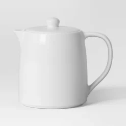 Porcelain Tea Pot White - Threshold™: 50oz Capacity, Dishwasher & Microwave Safe, Porcelain Handle & Lid -Household Kettle Shop GUEST 804ed9b2 d036 4fbd b98b 7b131a87c5a1