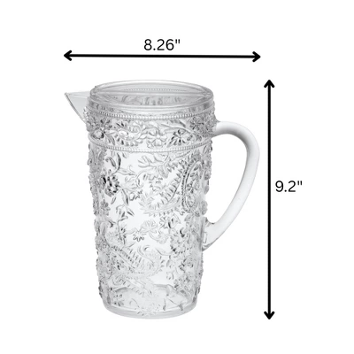 Gulches 2.5 Quarts Paisley Water Pitcher - Unbreakable, BPA-Free Plastic, Ideal For Drinks & Parties 3 Gulches 2.5 Quarts Paisley Water Pitcher - Unbreakable, BPA-Free Plastic, Ideal For Drinks & Parties