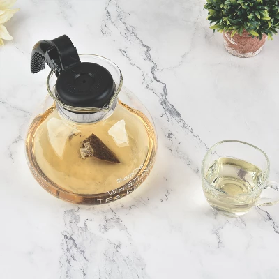 SharpChef Borosilicate Glass Stove Top Whistling Tea Kettle 12 Cup/48oz Capacity - BPA-Free, For Gas, Electric, And Glass Ranges 4 SharpChef Borosilicate Glass Stove Top Whistling Tea Kettle 12 Cup/48oz Capacity - BPA-Free, For Gas, Electric, And Glass Ranges - Image 2