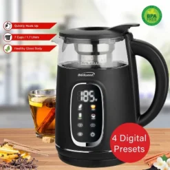 Brentwood 1,100-Watt 1.7-L Cordless Digital Glass Electric Kettle With Tea Infuser -Household Kettle Shop GUEST 87e7313d 3c56 4803 9c12 118e54b598a3