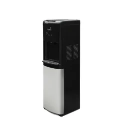 Primo Deluxe Bottom Loading Water Dispenser With Self-Sanitization: 5 Gallon, Hot & Cold, Freestanding, Black/Silver
