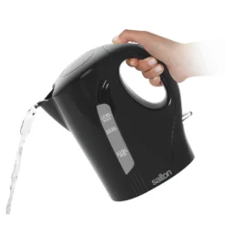 Salton Cordless Electric Kettle, 1 Liter With Automatic Shut-Off And Boil-Dry Protection, Water Level Window, 1000 Watts, Black (JK1641B) -Household Kettle Shop GUEST 89303149 19aa 4552 bd8a 3b2a023c2cf2