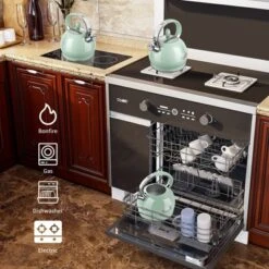 Itopfox Stainless Steel Whistling Tea Kettle With Cool Touch Handle, 2.64 Quart Induction Compatible Stovetop Teapot In Mint Green -Household Kettle Shop GUEST 8a67ab8b a1ab 47f5 b02e d0b4ec4de0b2