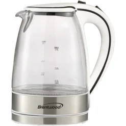 Brentwood 1,100-Watt 1.8-Qt. 7-Cup Cordless Tempered-Glass Electric Kettle With Auto Shut-off 15 Brentwood 1,100-Watt 1.8-Qt. 7-Cup Cordless Tempered-Glass Electric Kettle With Auto Shut-off -Household Kettle Shop GUEST 8c055592 8d4c 4d6b b1ce 0424b360cd64