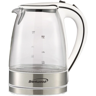 Brentwood 1,100-Watt 1.8-Qt. 7-Cup Cordless Tempered-Glass Electric Kettle With Auto Shut-off 9 Brentwood 1,100-Watt 1.8-Qt. 7-Cup Cordless Tempered-Glass Electric Kettle With Auto Shut-off - Image 7