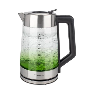 Capresso H2O Glass Select Electric Water Kettle: 68oz Rapid-Boil, LED Indicator, Stainless Steel Lid, 1500W Heater 12 Capresso H2O Glass Select Electric Water Kettle: 68oz Rapid-Boil, LED Indicator, Stainless Steel Lid, 1500W Heater - Image 10