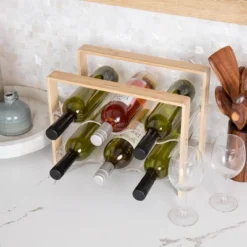 Mind Reader Modern Collection 6 Bottle Bamboo And Acrylic Wine Rack - Brown 11 Mind Reader Modern Collection 6 Bottle Bamboo And Acrylic Wine Rack - Brown -Household Kettle Shop GUEST 90b8b811 462d 4b85 8393 a2a5e9bda5a0