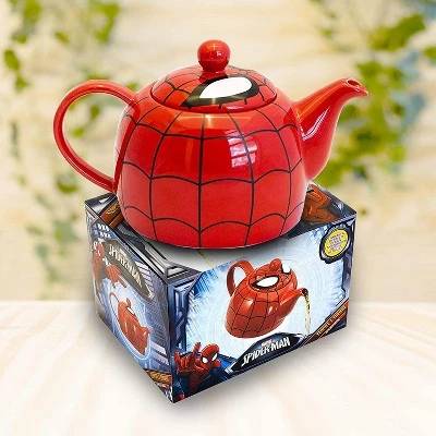 Marvel Spider-Man Ceramic Teapot With Web Mask Detail Lid 4 Marvel Spider-Man Ceramic Teapot With Web Mask Detail Lid - Image 2