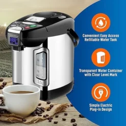 NutriChef Digital Water Boiler And Warmer - 3 Liter Stainless Electric Hot Water Dispenser W/ LCD Display 13 NutriChef Digital Water Boiler And Warmer - 3 Liter Stainless Electric Hot Water Dispenser W/ LCD Display -Household Kettle Shop GUEST 92af21c9 0998 448f 9197 f6c49375a45e