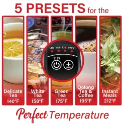 Brentwood 1,500-Watt 1.79-Qt. Cordless Digital Stainless Steel Kettle With 5 Temperature Presets And Swivel Base In Black -Household Kettle Shop GUEST 92bf47b5 8c30 41cb ab84 9f1d03fe142f