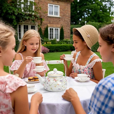 Itopfox Vintage Floral Enamel Tea Kettle With Porcelain Handle For Stovetop, Home Kitchen, Camping, Perfect Gift For Housewarming, Wedding 9 Itopfox Vintage Floral Enamel Tea Kettle With Porcelain Handle For Stovetop, Home Kitchen, Camping, Perfect Gift For Housewarming, Wedding - Image 7