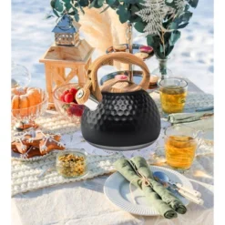 Itopfox Stainless Steel Whistling Tea Kettle With Wood Handle For Stovetop, 3.2 Qt Capacity, Suitable For Gas & Electric Cooktops, Black 14 Itopfox Stainless Steel Whistling Tea Kettle With Wood Handle For Stovetop, 3.2 Qt Capacity, Suitable For Gas & Electric Cooktops, Black -Household Kettle Shop GUEST 9402141d 4bc8 4941 b496 9da7f510af9c