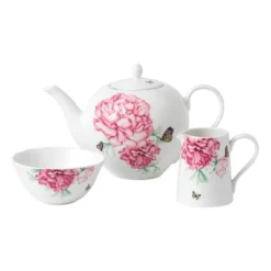 Miranda Kerr Everyday Friendship Teapot, Sugar, Cream Set White
