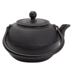 Juvale Black Cast Iron Teapot Tea Kettle Set With 2 Cups, Contemporary Trivet Dutch Hobnail, 1200 ML -Household Kettle Shop GUEST 9757fe60 c7ef 420e b781 aad63e1e16ca