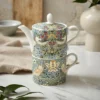 Spode Morris & Co. Strawberry Thief Tea Set For One - 10 Oz. Porcelain Teacup With Matching Teapot, Bird & Floral Pattern -Household Kettle Shop GUEST 99e6af95 61b8 4e2f 952f f697c8e658c3
