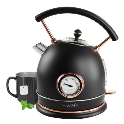 MegaChef 1.8 Liter Half Circle Electric Tea Kettle With Thermostat In Matte Black 11 MegaChef 1.8 Liter Half Circle Electric Tea Kettle With Thermostat In Matte Black - Image 9