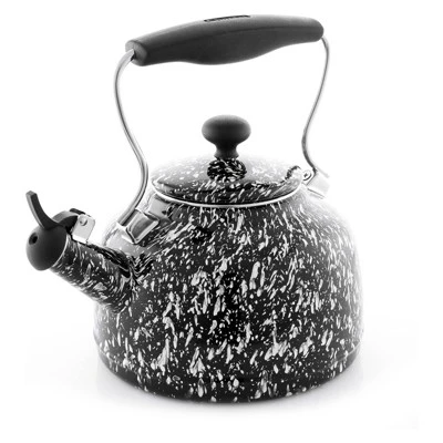 Chantal Vintage 1.7-Quart Enamel-on-Steel Splatter Teakettle 5 Chantal Vintage 1.7-Quart Enamel-on-Steel Splatter Teakettle - Image 3